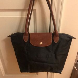 Small Black Le Pilage Longchamp Shoulder Bag